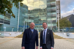 Picture of Councillor Richard Rout and Councillor Andrew Reid outside Endeavour House. 